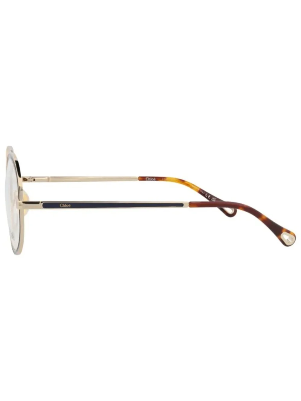 New Chloé Women's Eyeglasses Round Oval Metal Frame Gold Gold Transparent